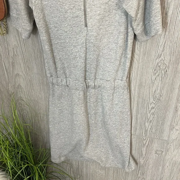 Banana Republic Grey & White T-shirt Dress Drawstring Bow M Medium - Picture 8 of 8